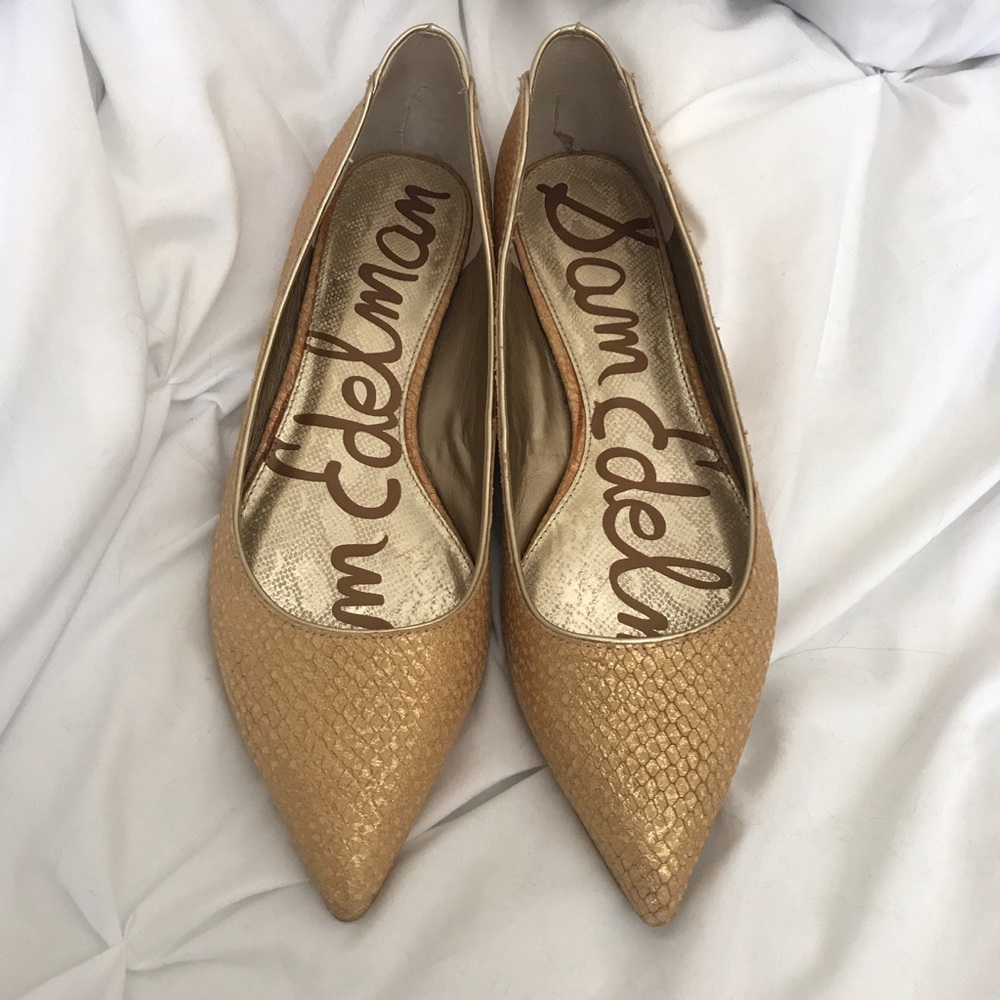 Sam Edelman gold flats size 9.5